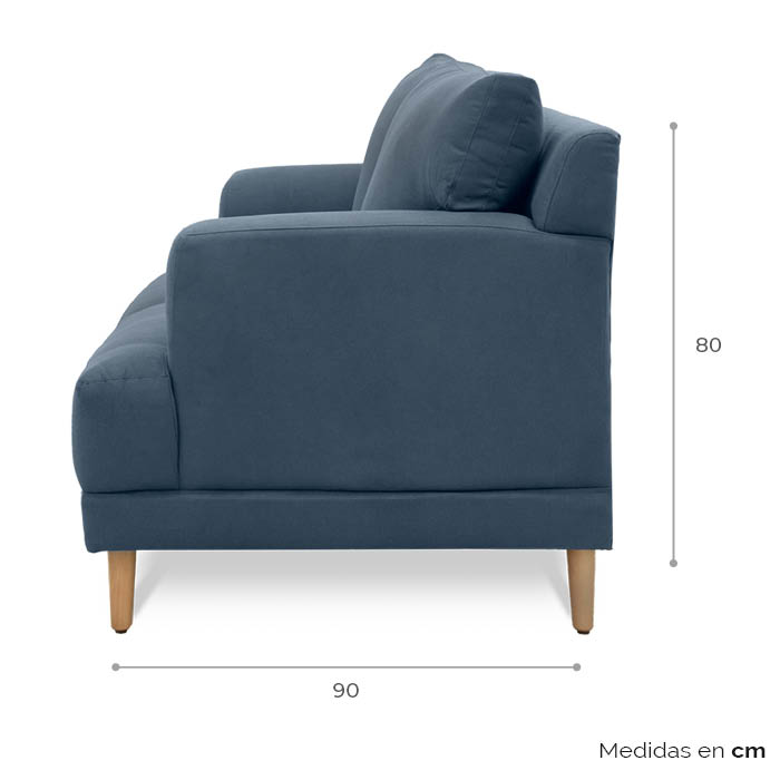 Love Tela Azul Oscuro Nuza | Love Seat | salas